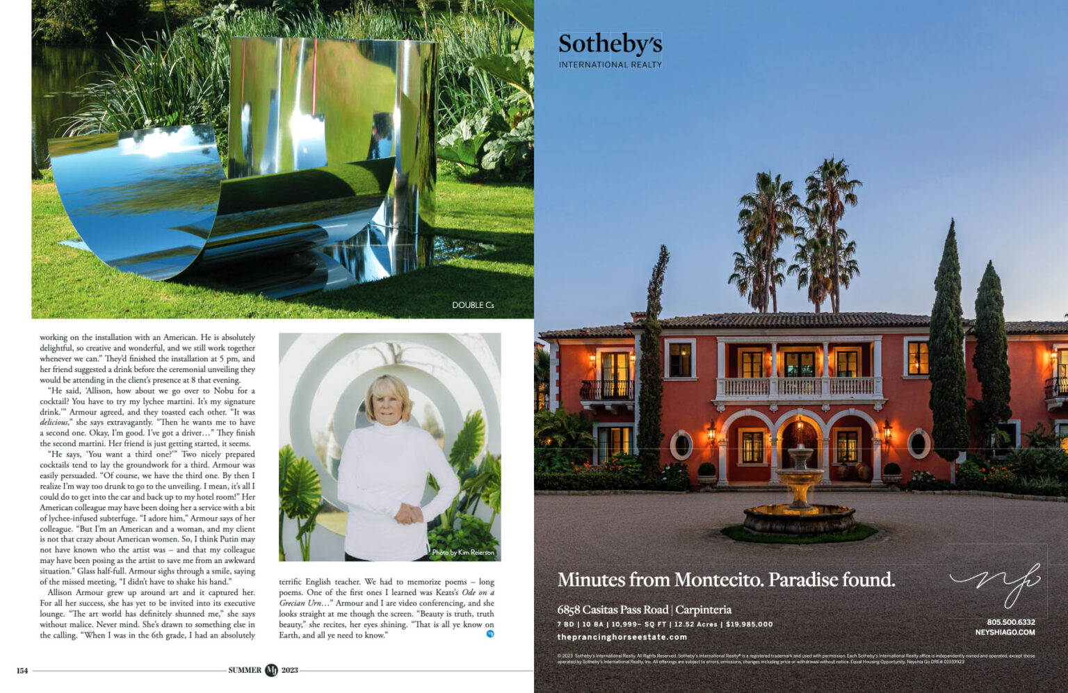 Spread from Montecito Journal