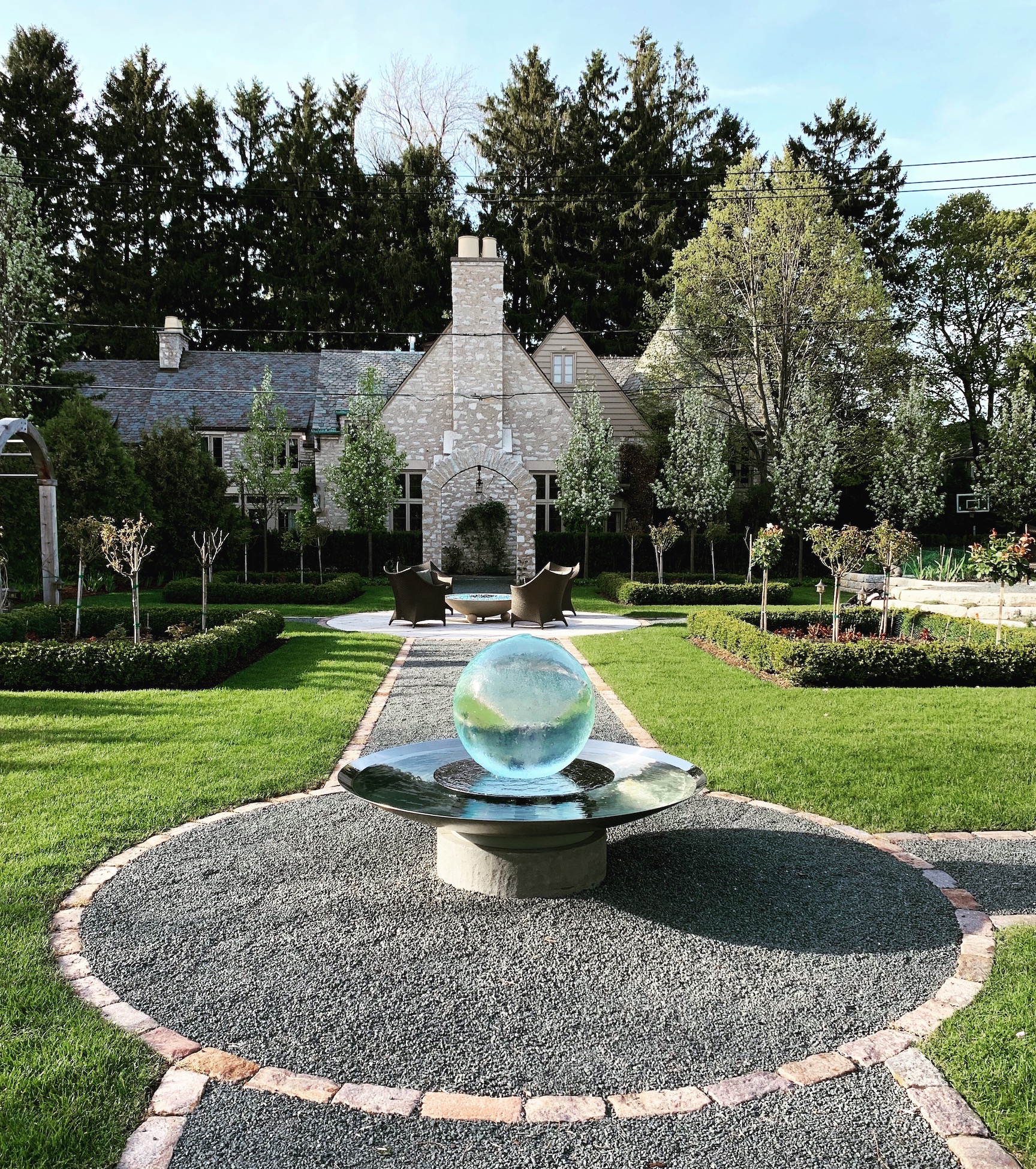 Aqualens fountain in place